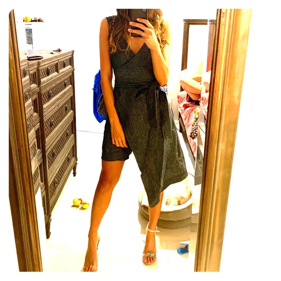 Alexis Denim Wrap Dress XS - Picture 1 of 6